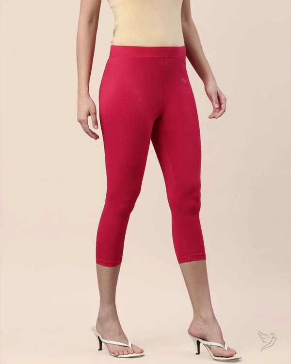 Cotton Capri Legging Pink Paradise