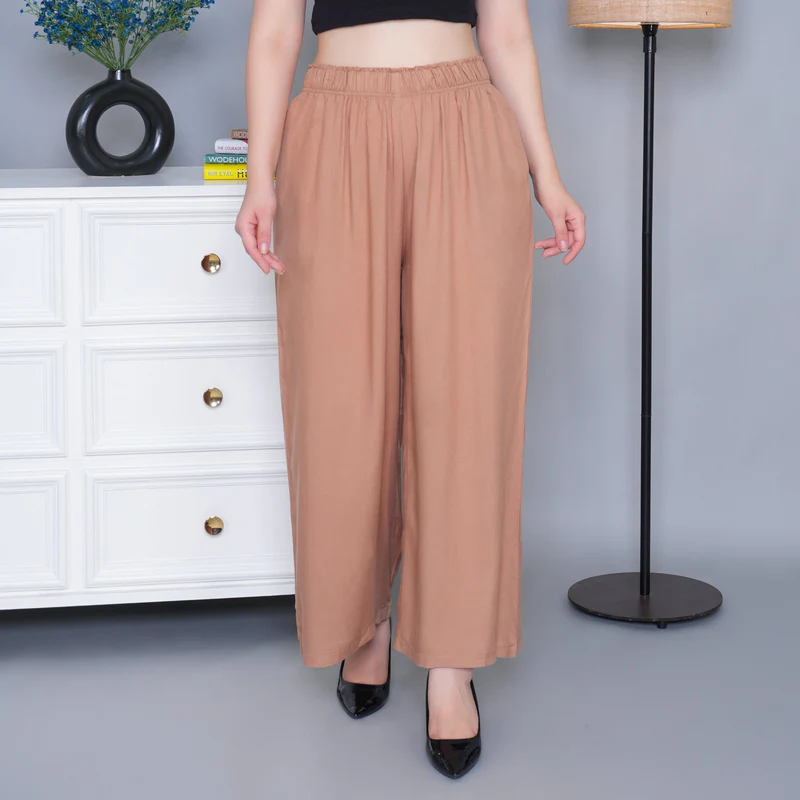 Camel Rayon Palazzo Malda