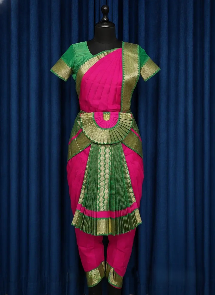 Pink with Green | Readymade Pant Costume | Bharatnatyam