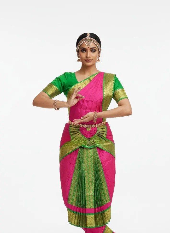 Pink with Green | Readymade Pant Costume | Bharatnatyam