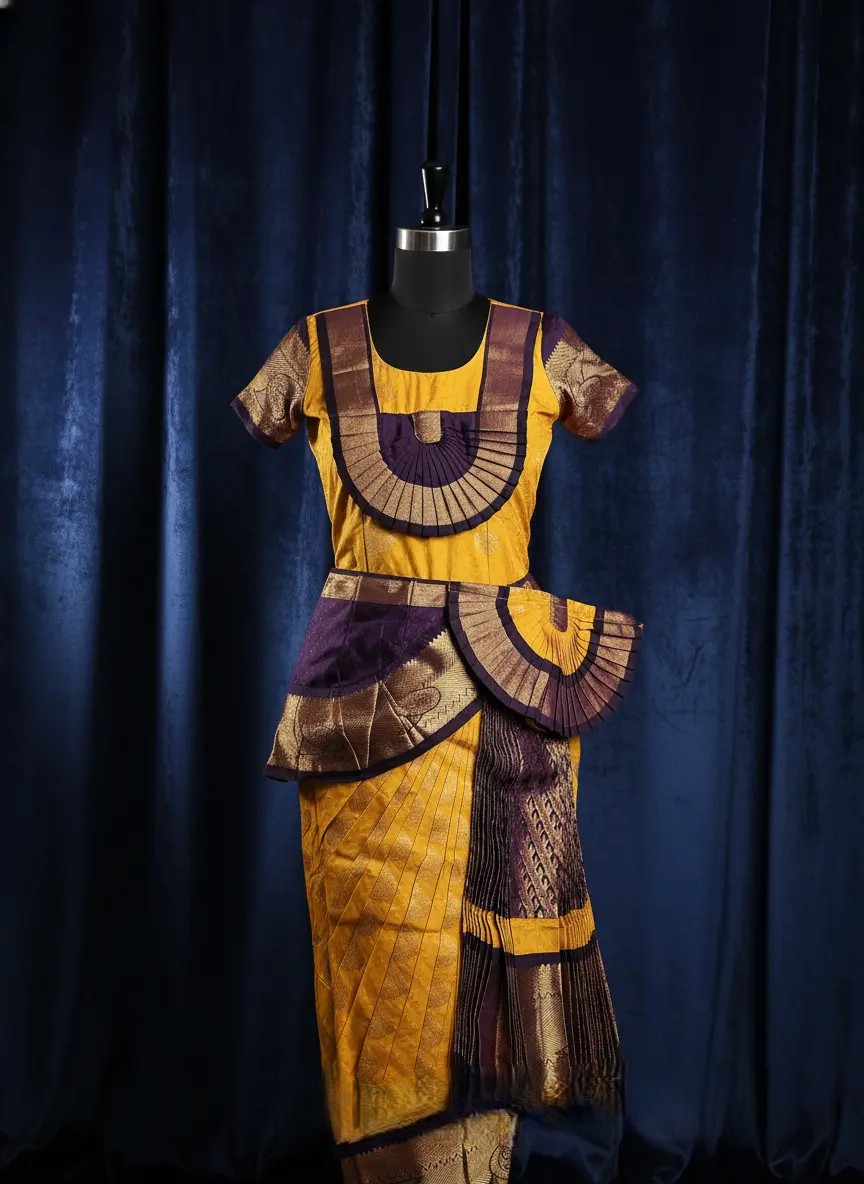 Mustard w Vadamalli | Readymade Pant Costume | Bharathanatyam