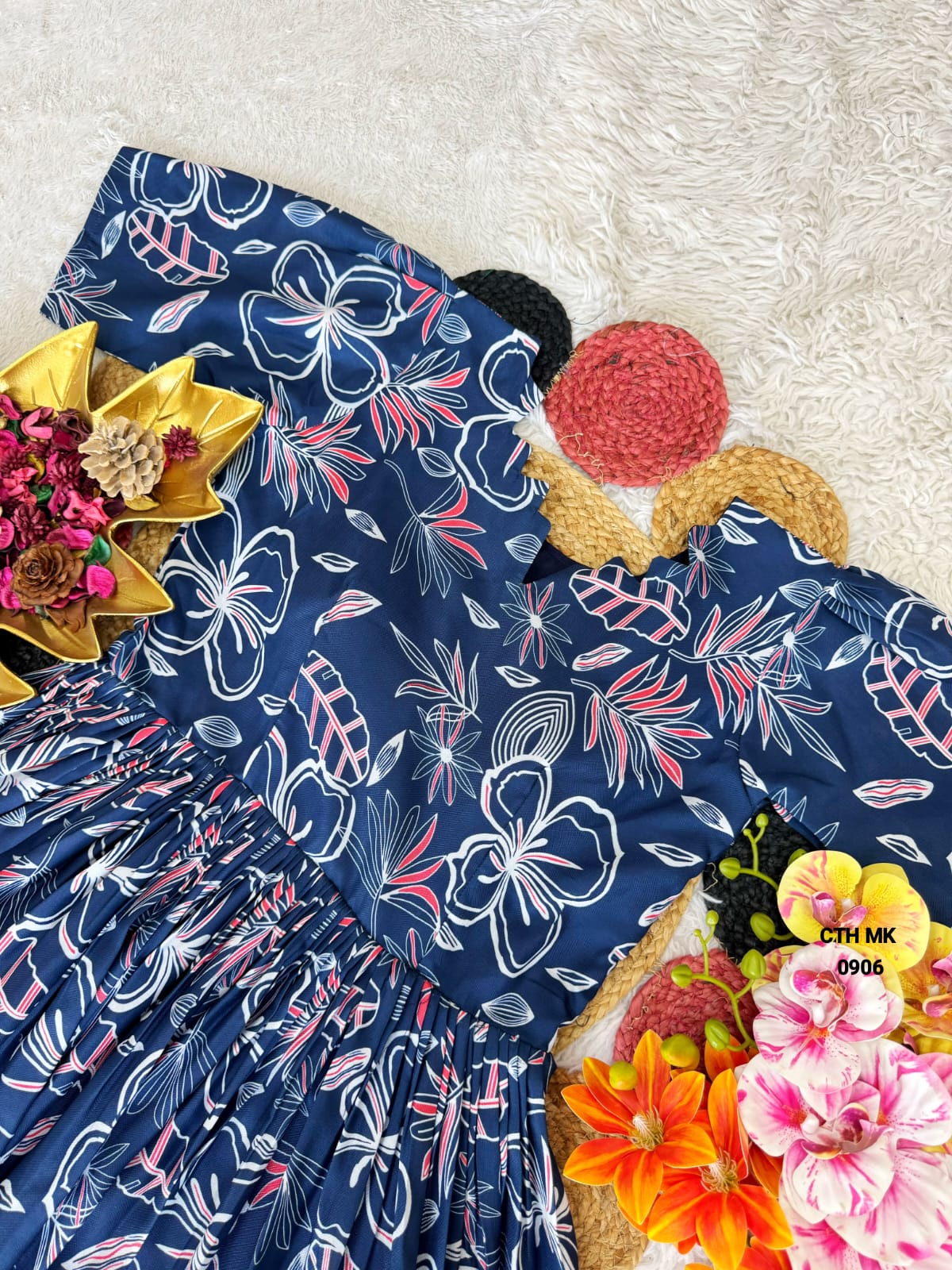Premium Soft Cotton Printed Gown