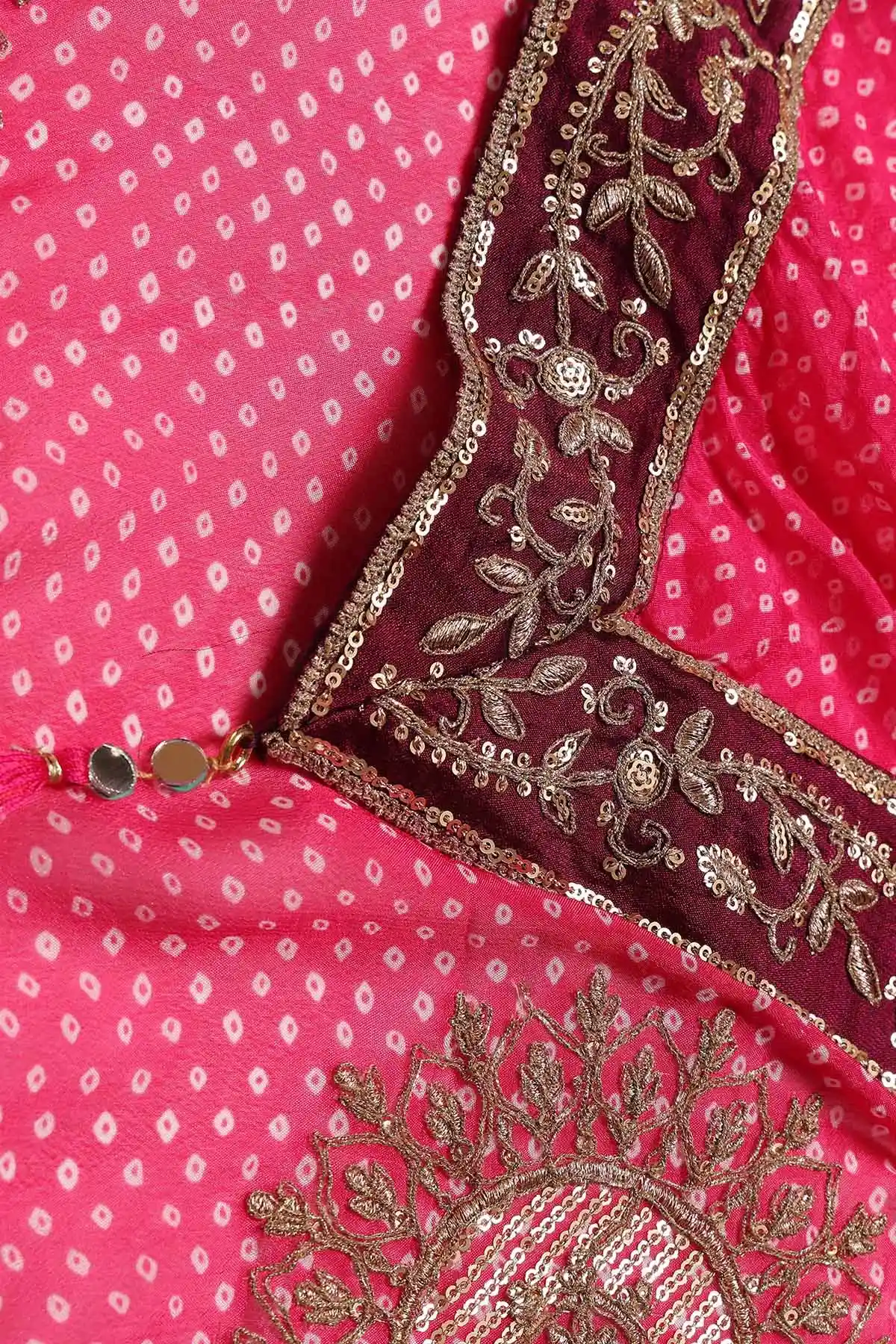 Mustard Viscose Blend Zari Embroidered Gown With Zardosi