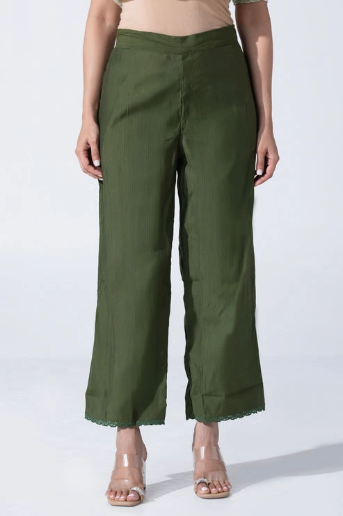 Off White Tropical Leaves Printed Straight Kurta Pant Set
