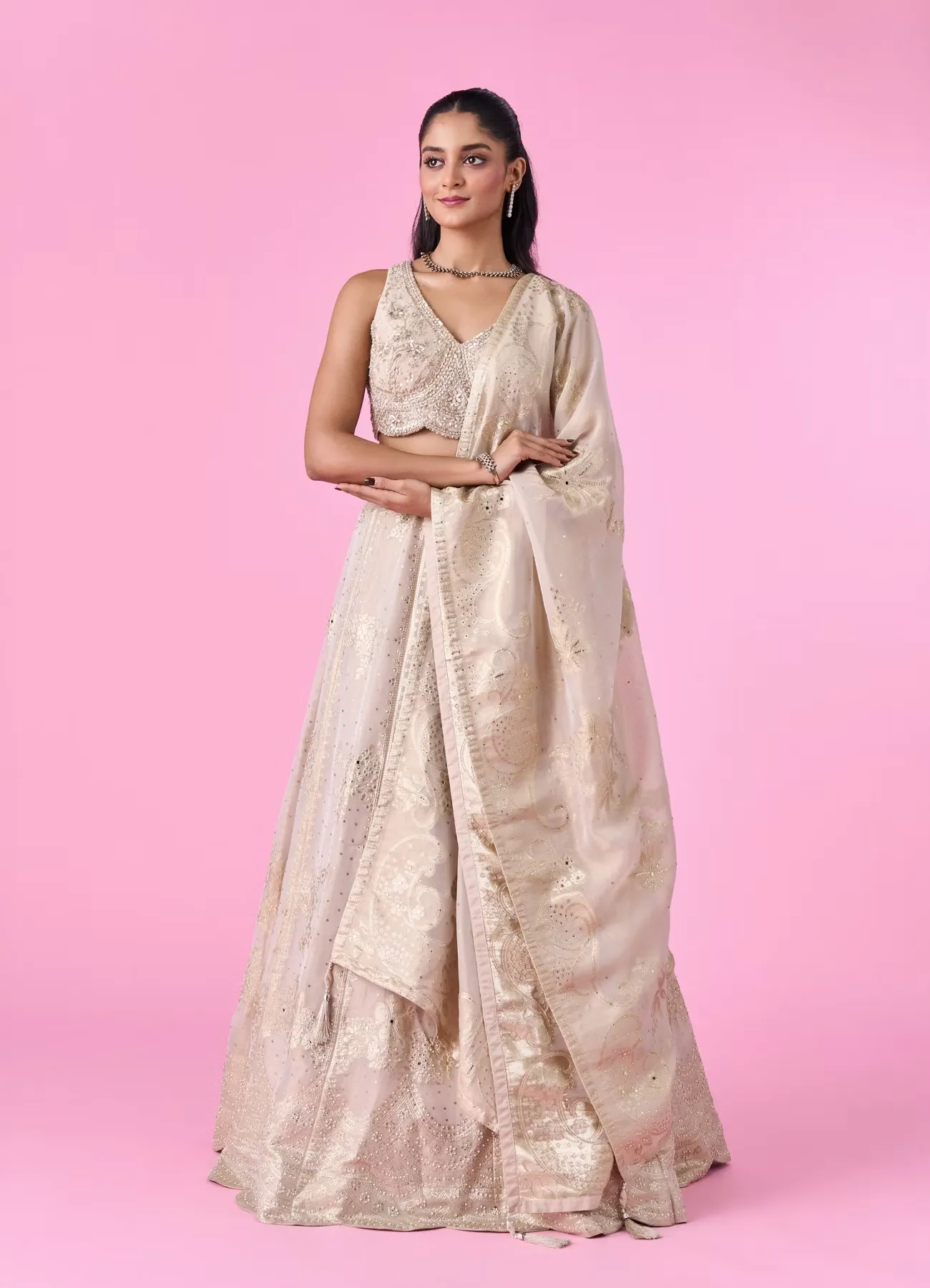 Cream Hues Dreamy Lehenga