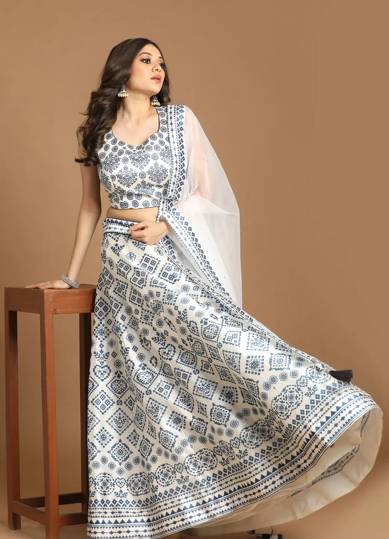 Elegant White Lehenga