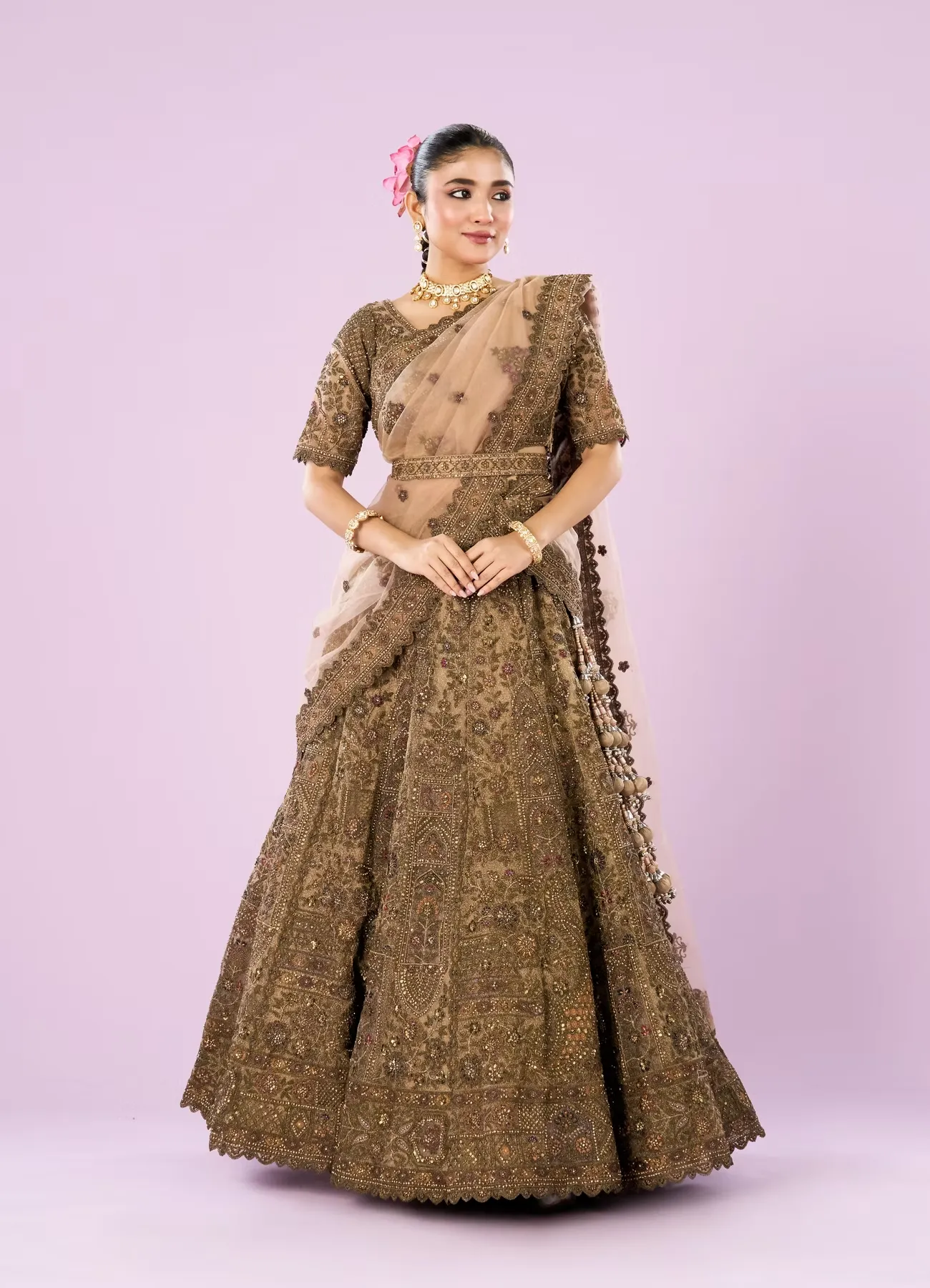 Exquisite Fawn Delight Lehenga