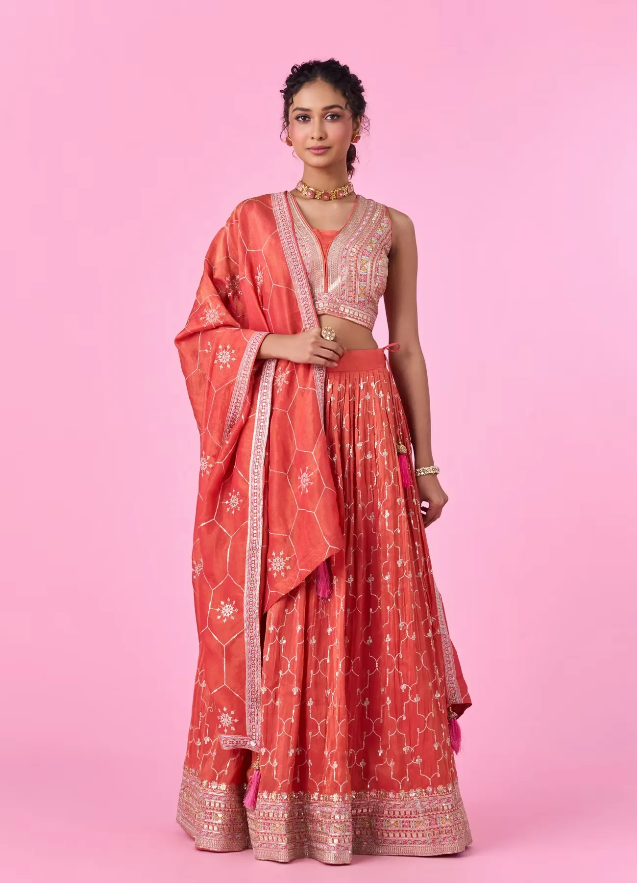 Gajree Pink Radiance Lehenga