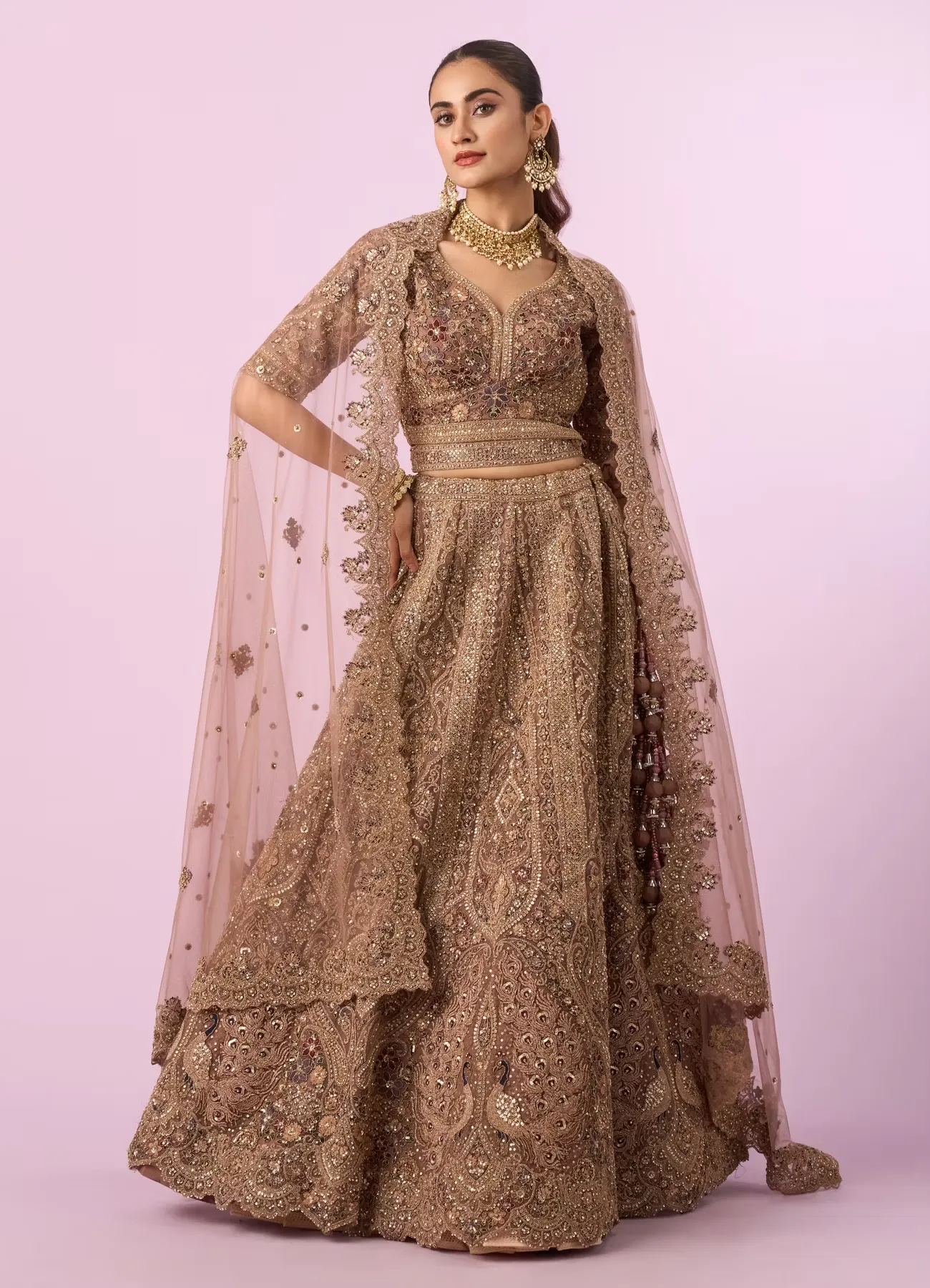 Golden Gala Glory Bridal Lehenga
