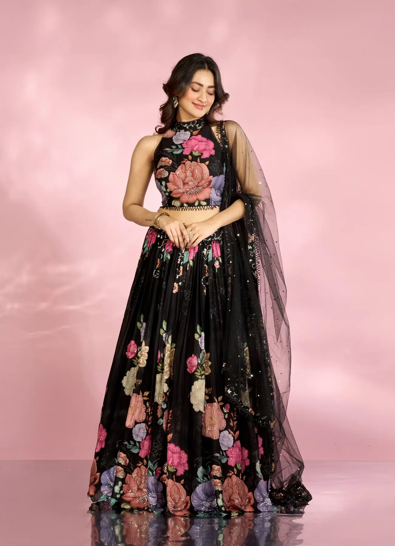 Black Essence Elegance Lehenga