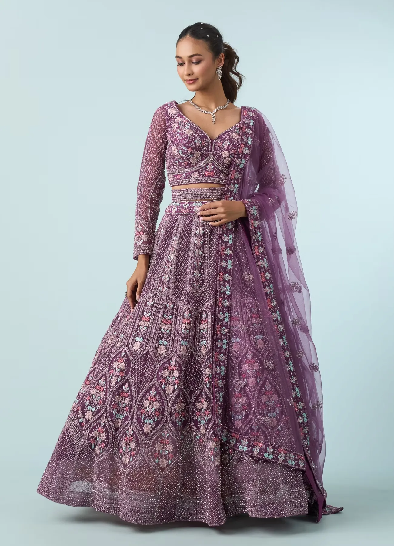 Purple Elegance Royale Lehenga