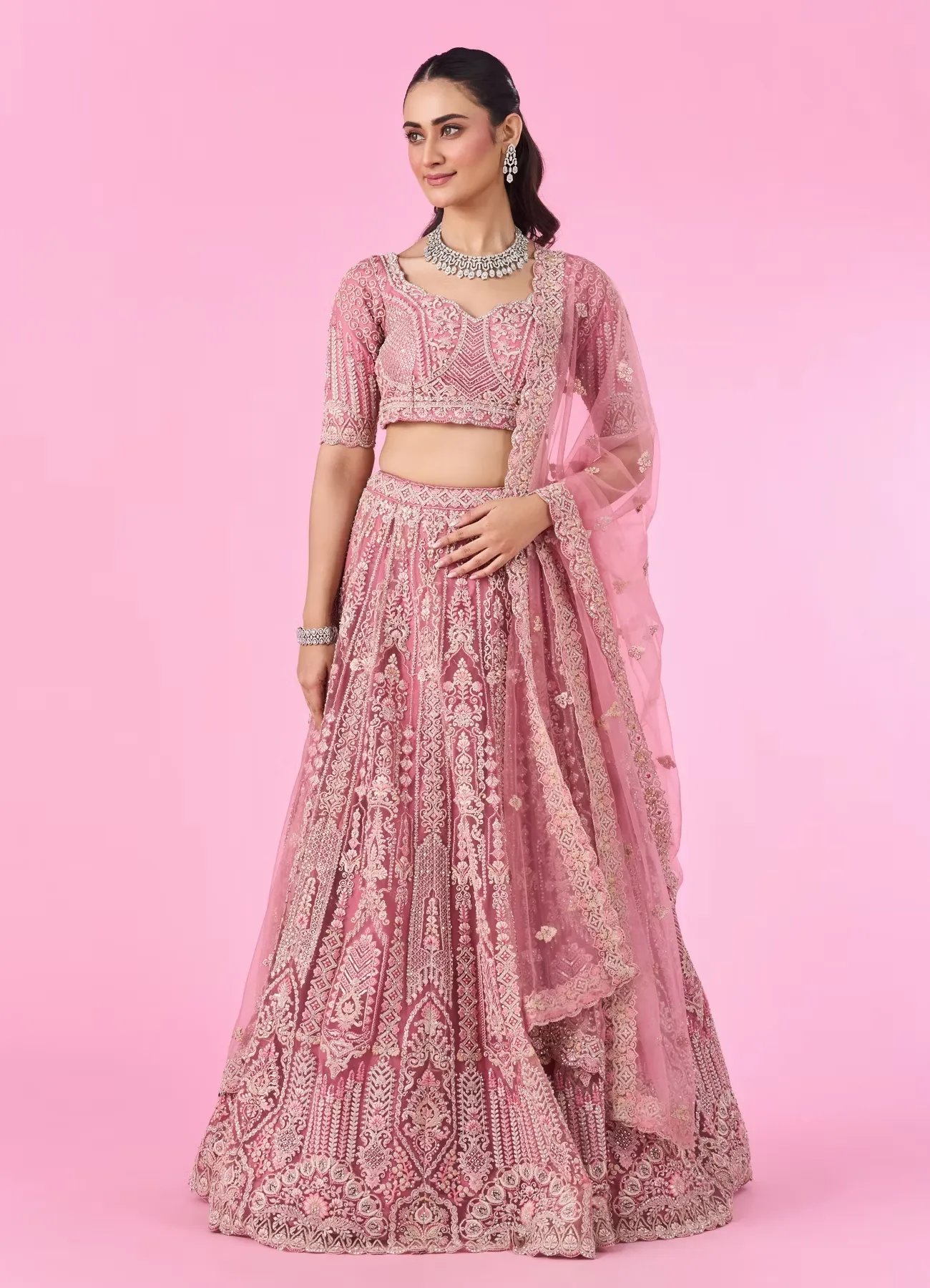 Candy Pink Bridal Lehenga