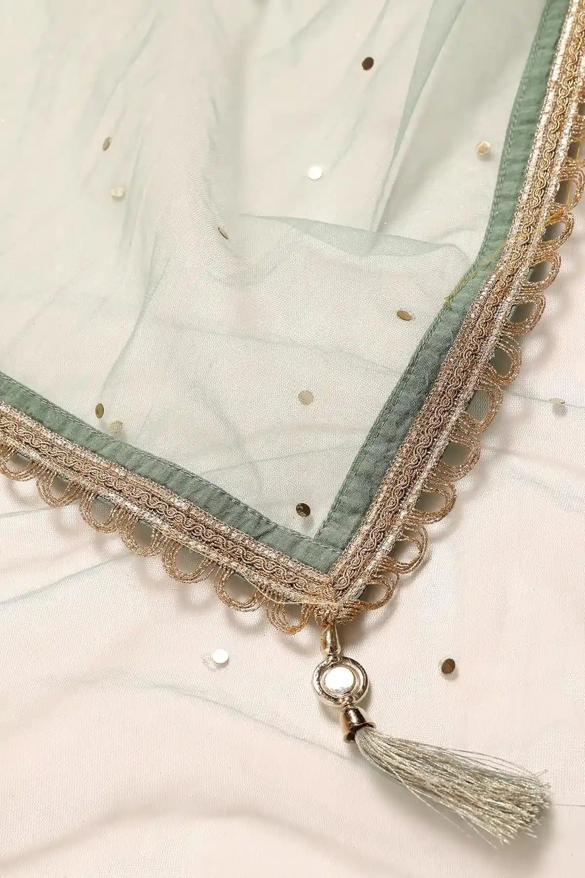 Powder Blue Fendi Zari Embroidered Lehenga Set