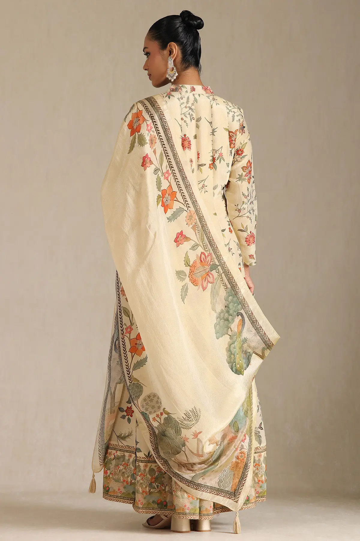 Premium Viscose Floral Printed Anarkali Salwar Suit with Cutdana Work