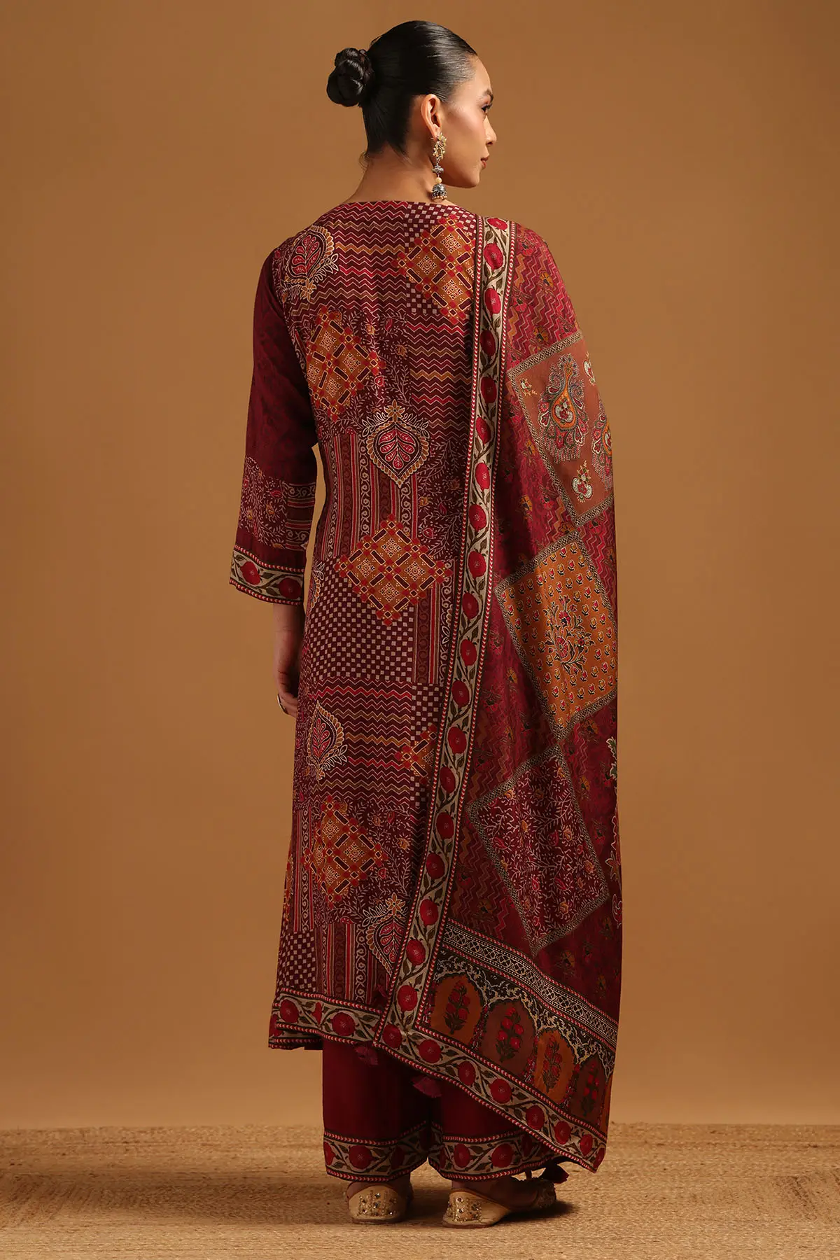 Premium Muslin Botanical Printed Anarkali Salwar Suit with Bead Work