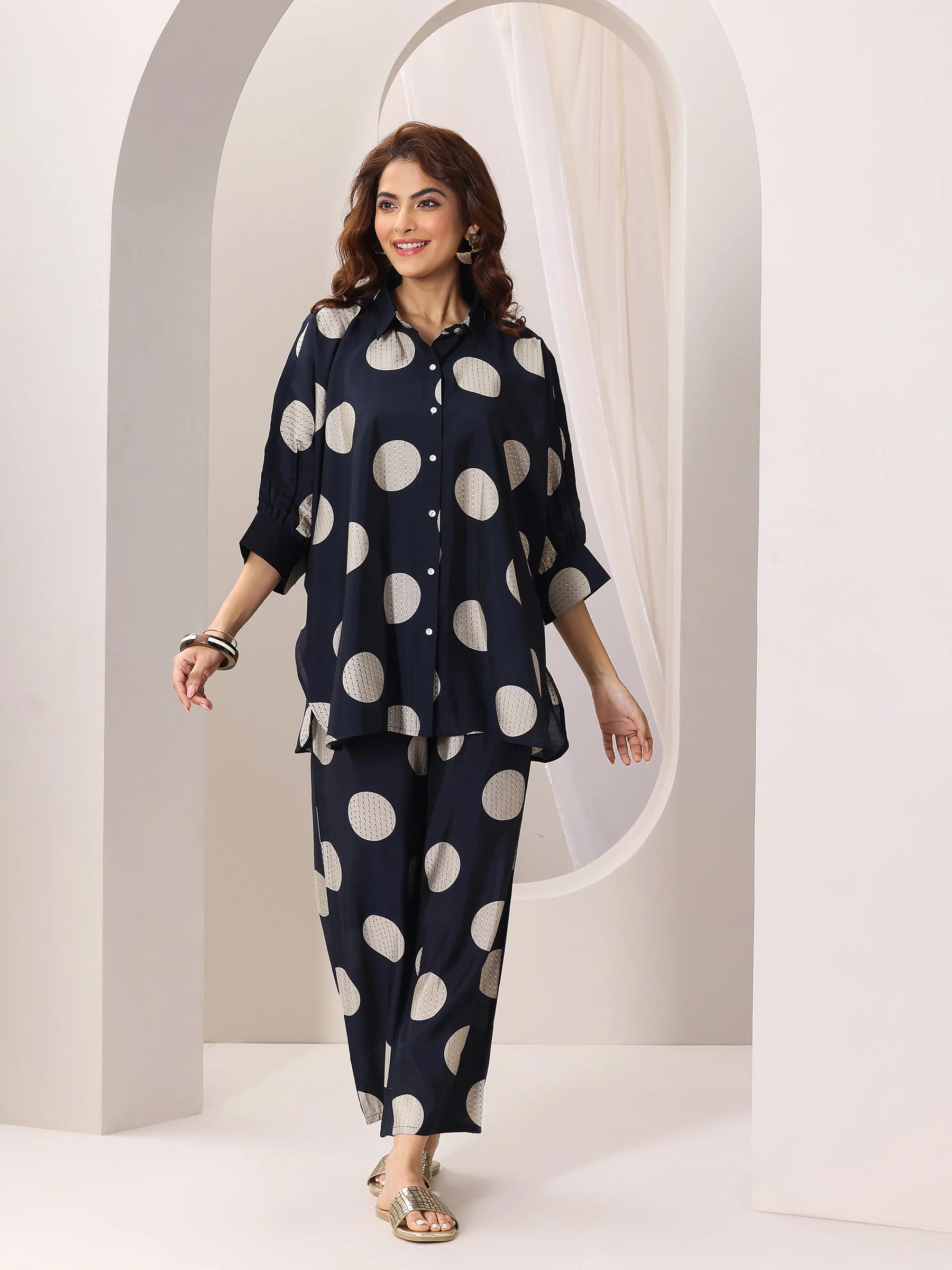 Blue Printed Rayon Co-Ord Sets
