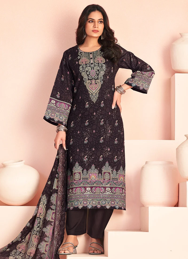 Designer Solid Straight Salwar