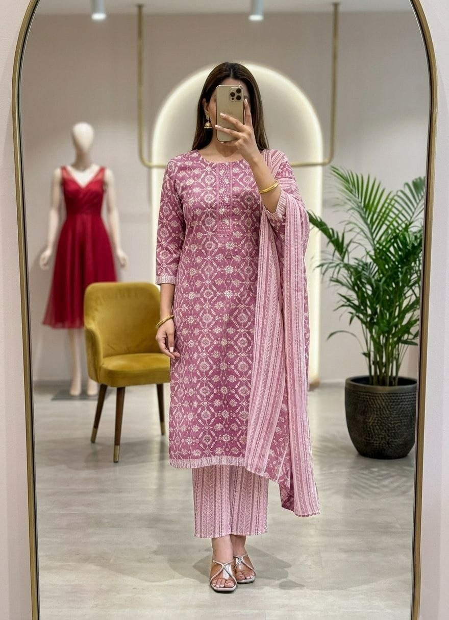 Mauve Elegance Kurta Set