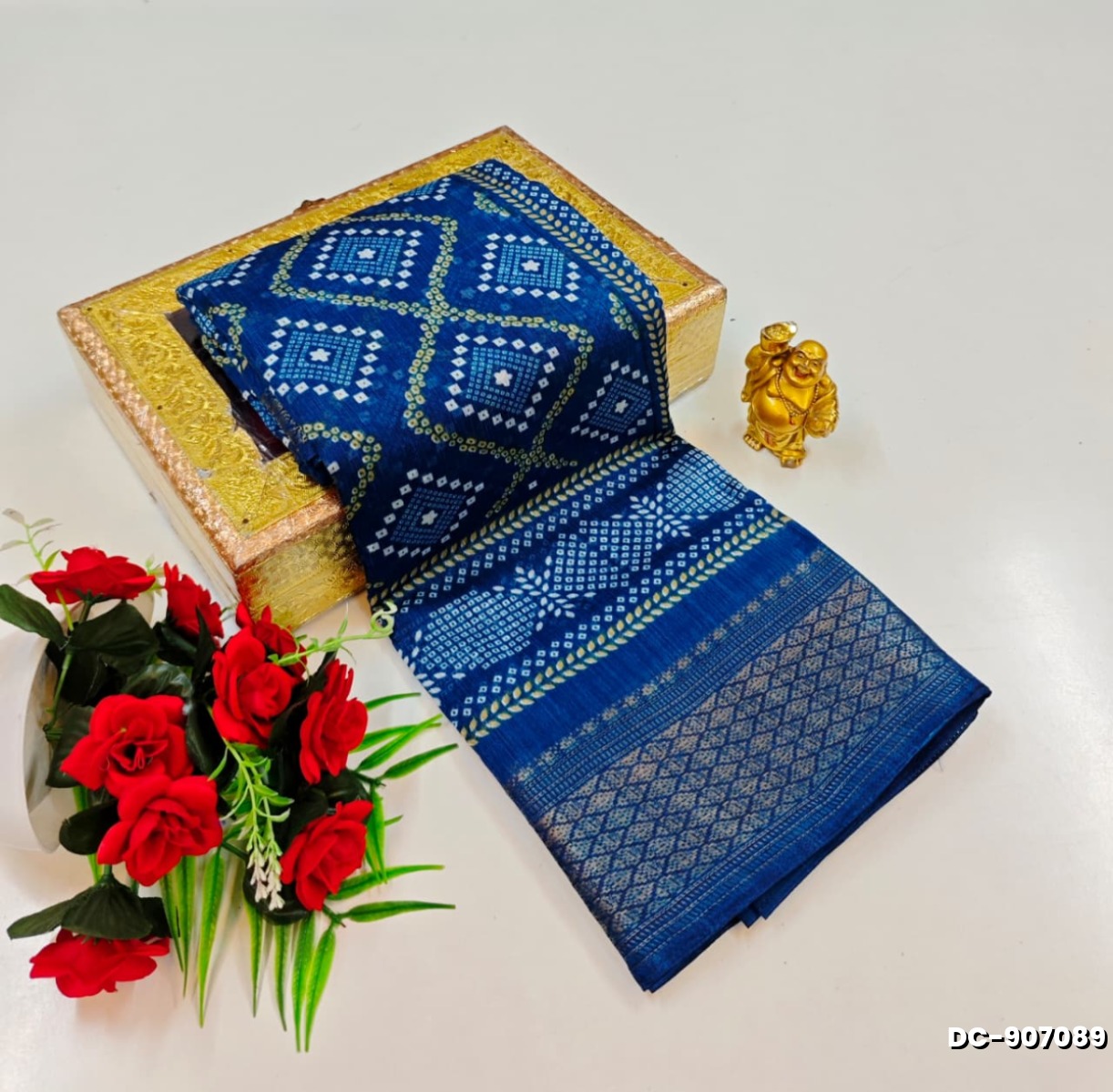 Fancy Print Soft Cotton Saree with Rich Dual Side Border