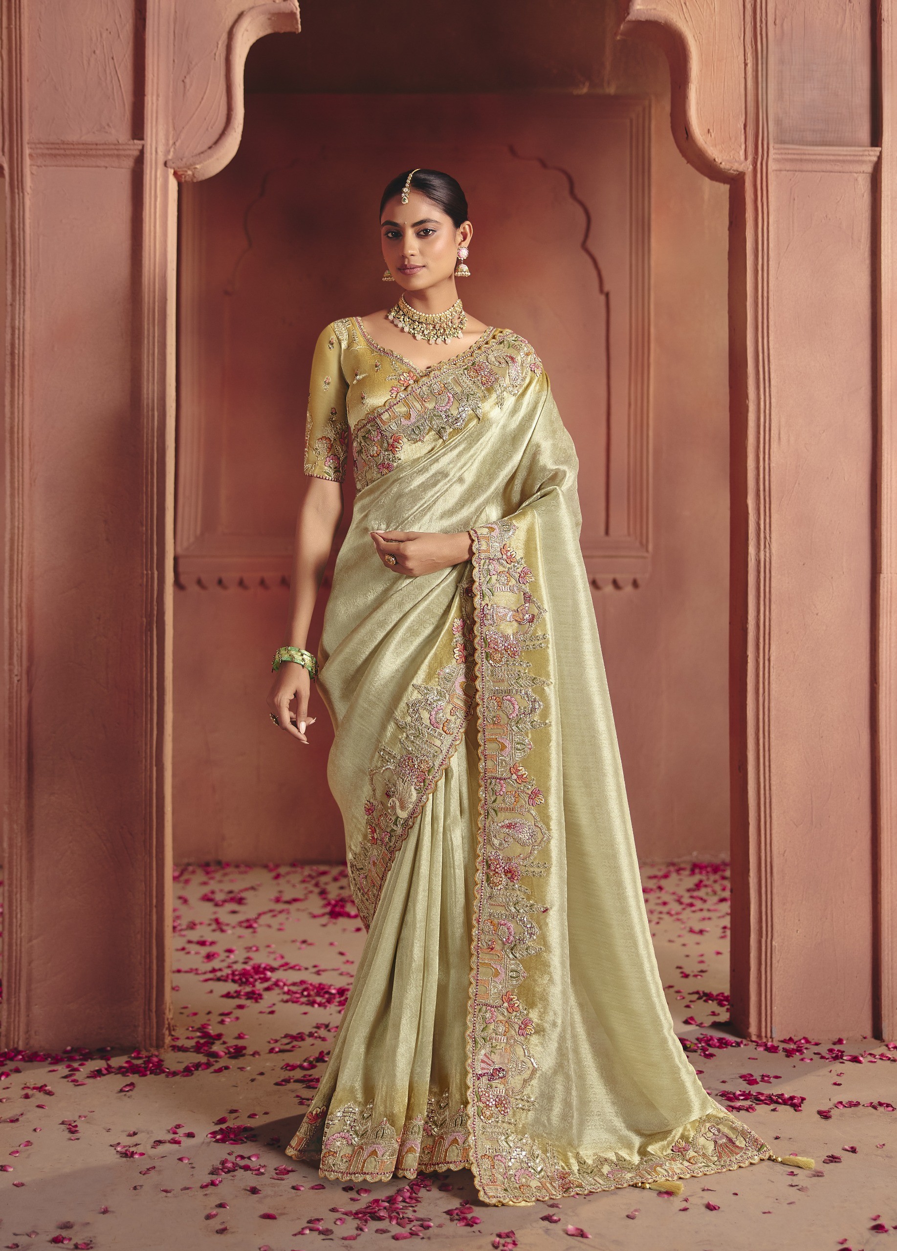 Celestial Glow Jacquard Designer Saree