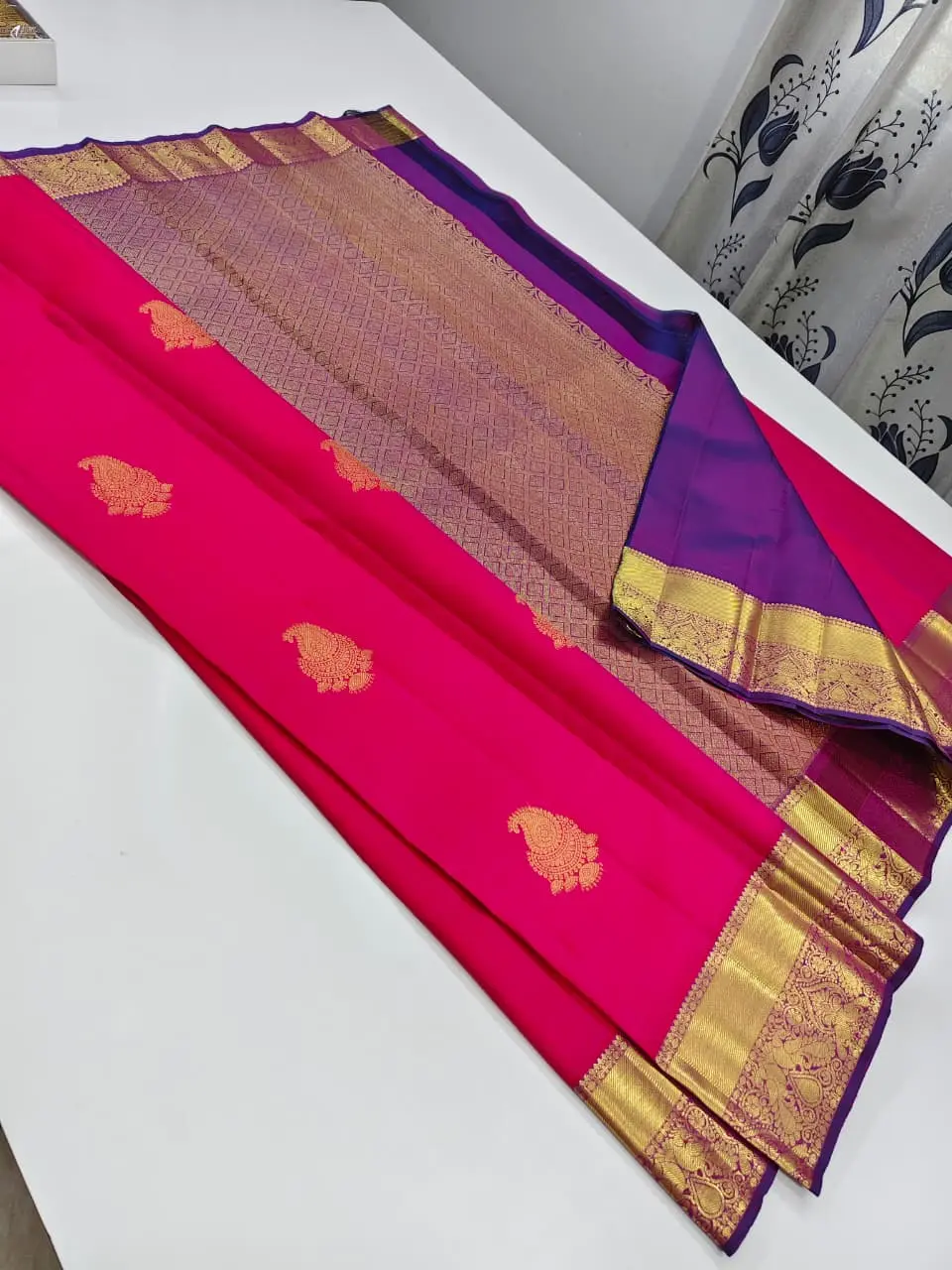 Kanchipuram Pure Silk Double Warp Butta Body Designed Sarees
