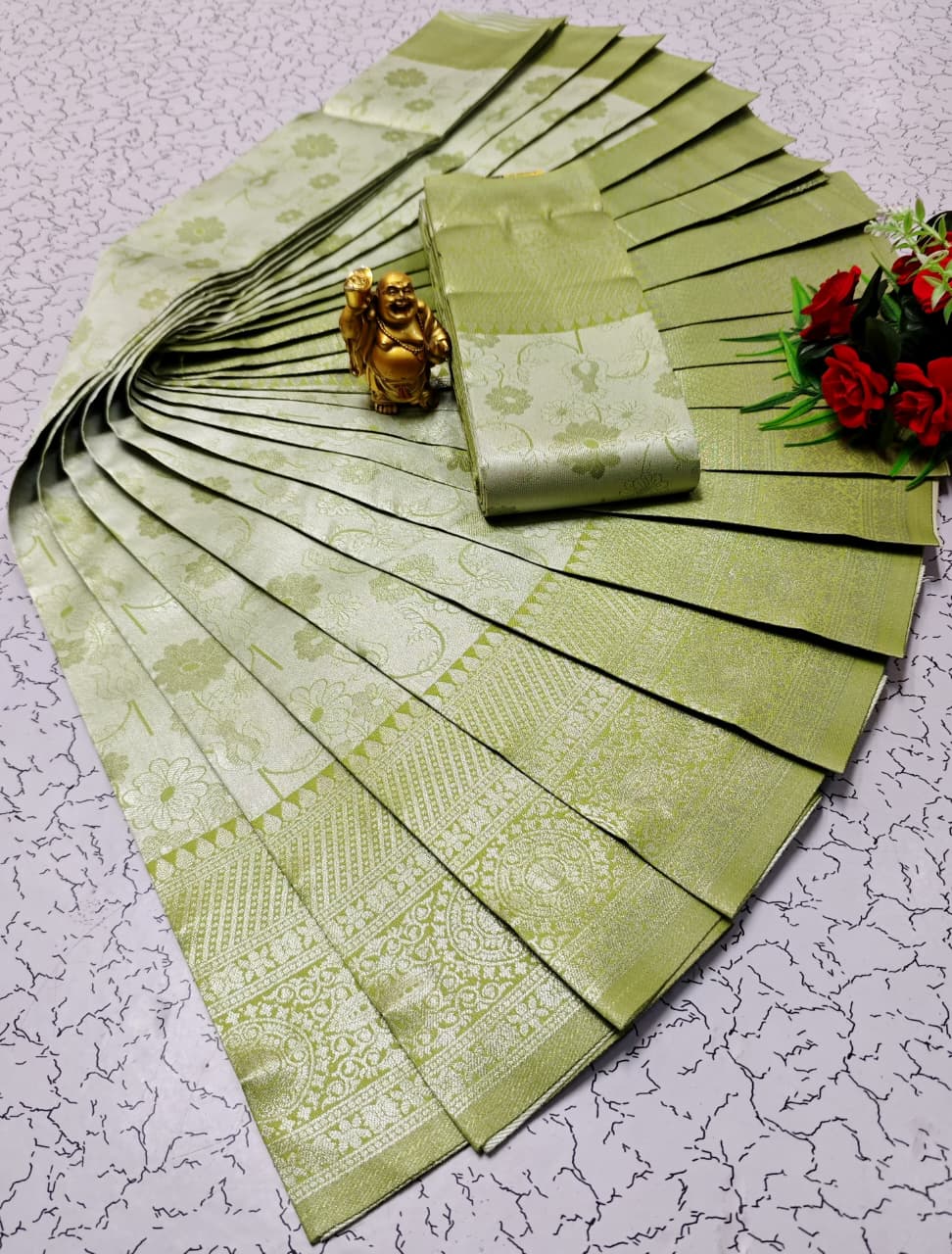 Sky Blue Silver Weave Traditional Saree