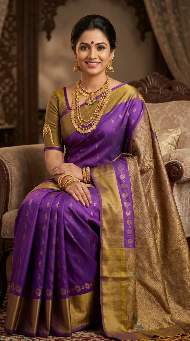 Rich Zari Work Kanchipuram Silk Saree