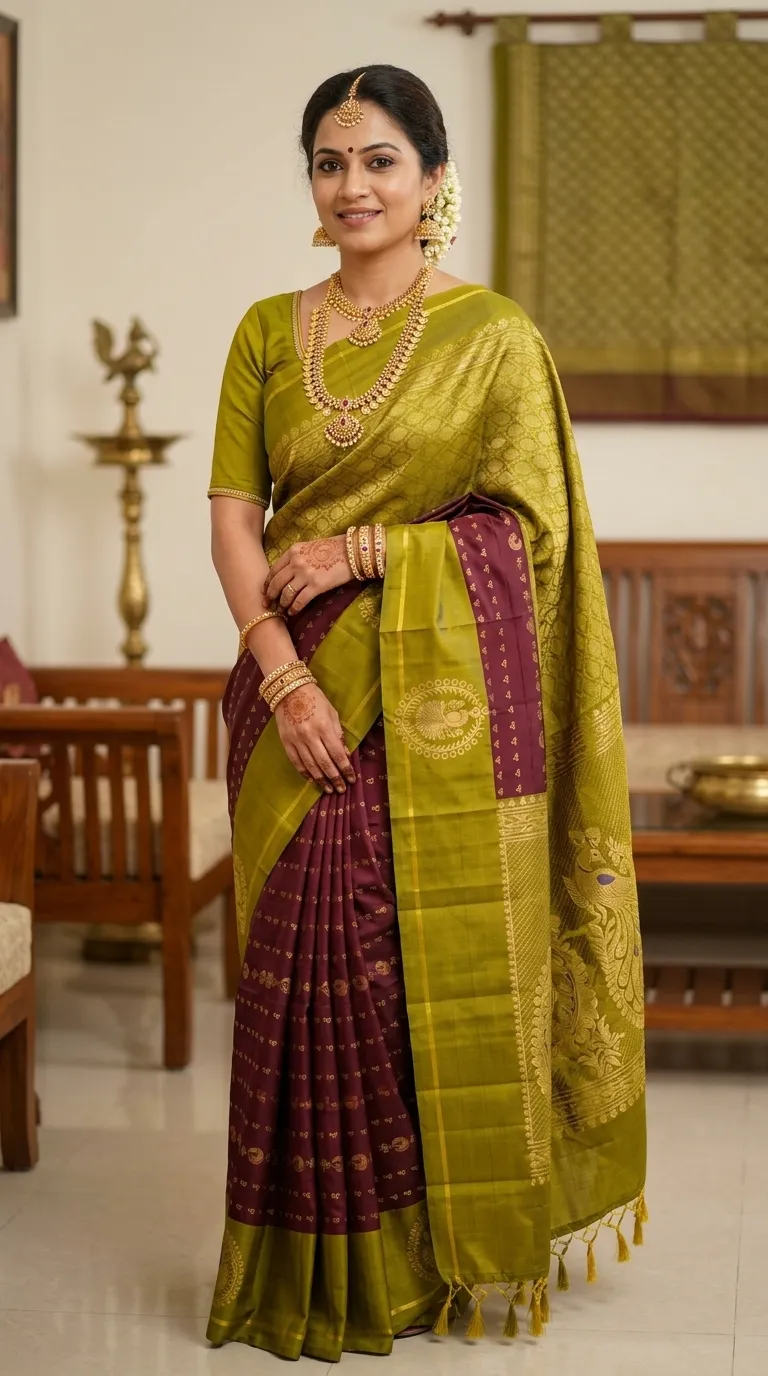 Timeless Gold Border Kanchipuram Saree