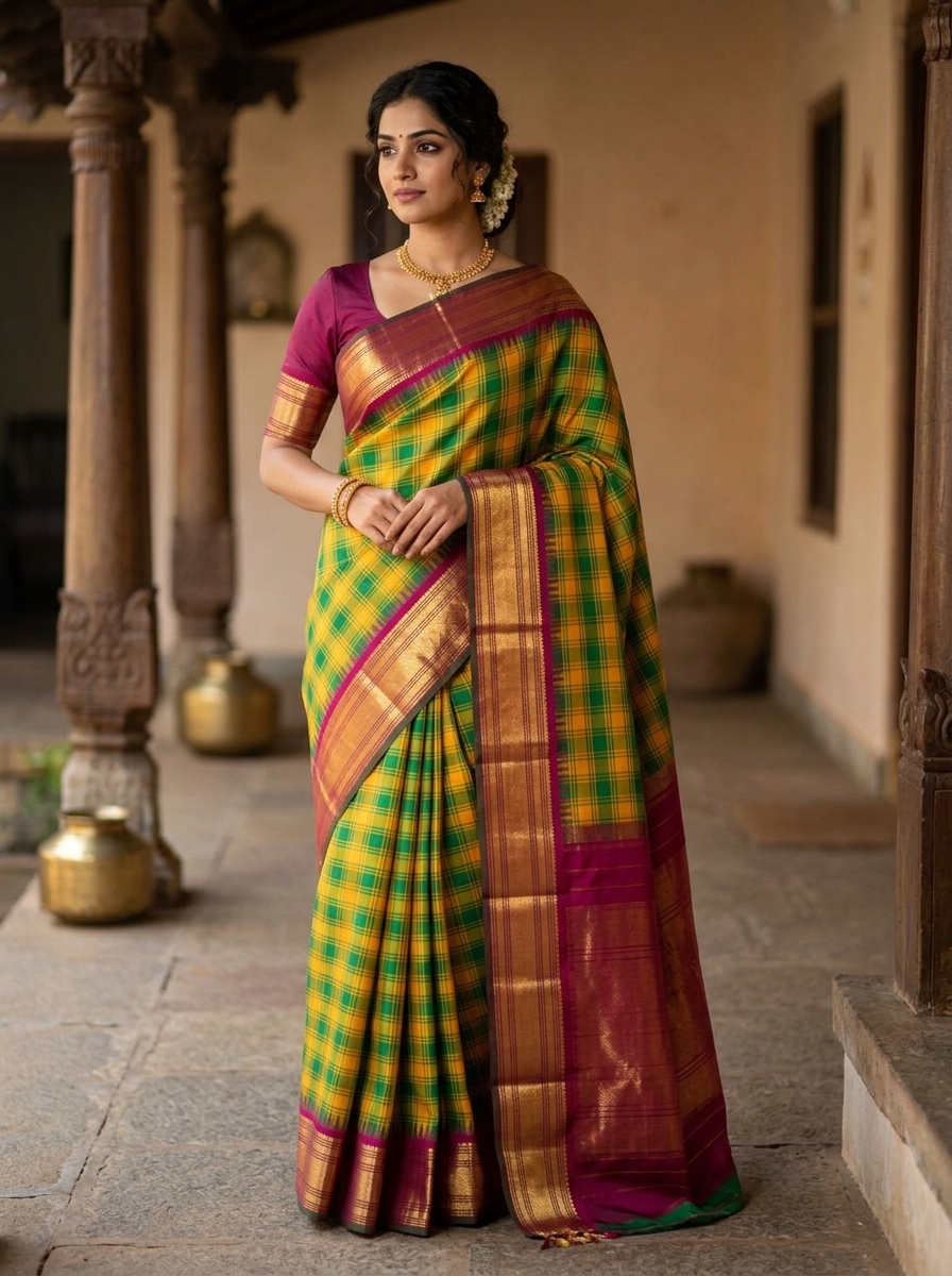 Pure Kanchipuram Handloom Bridal Silk Sarees