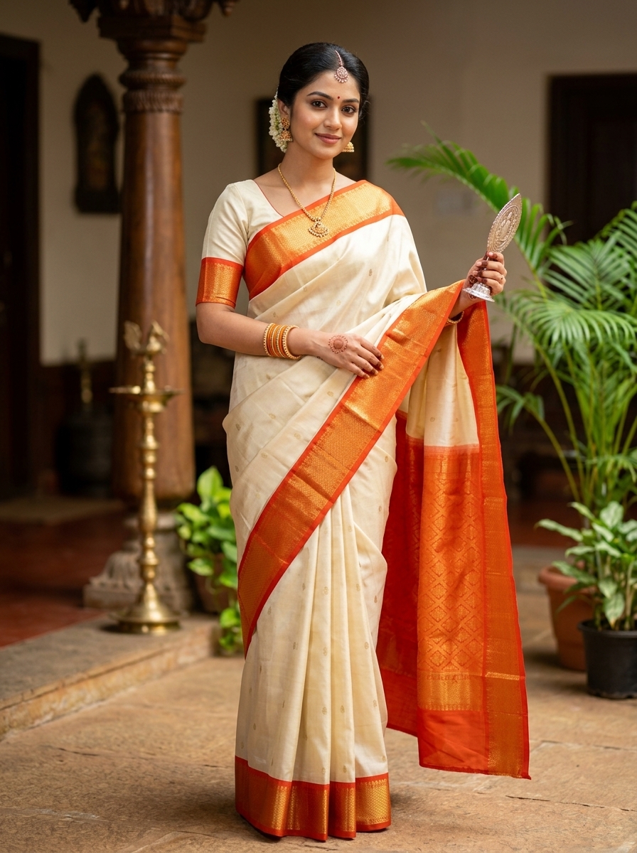 Pure Kanchipuram Handloom Bridal Silk Woven Design Saree