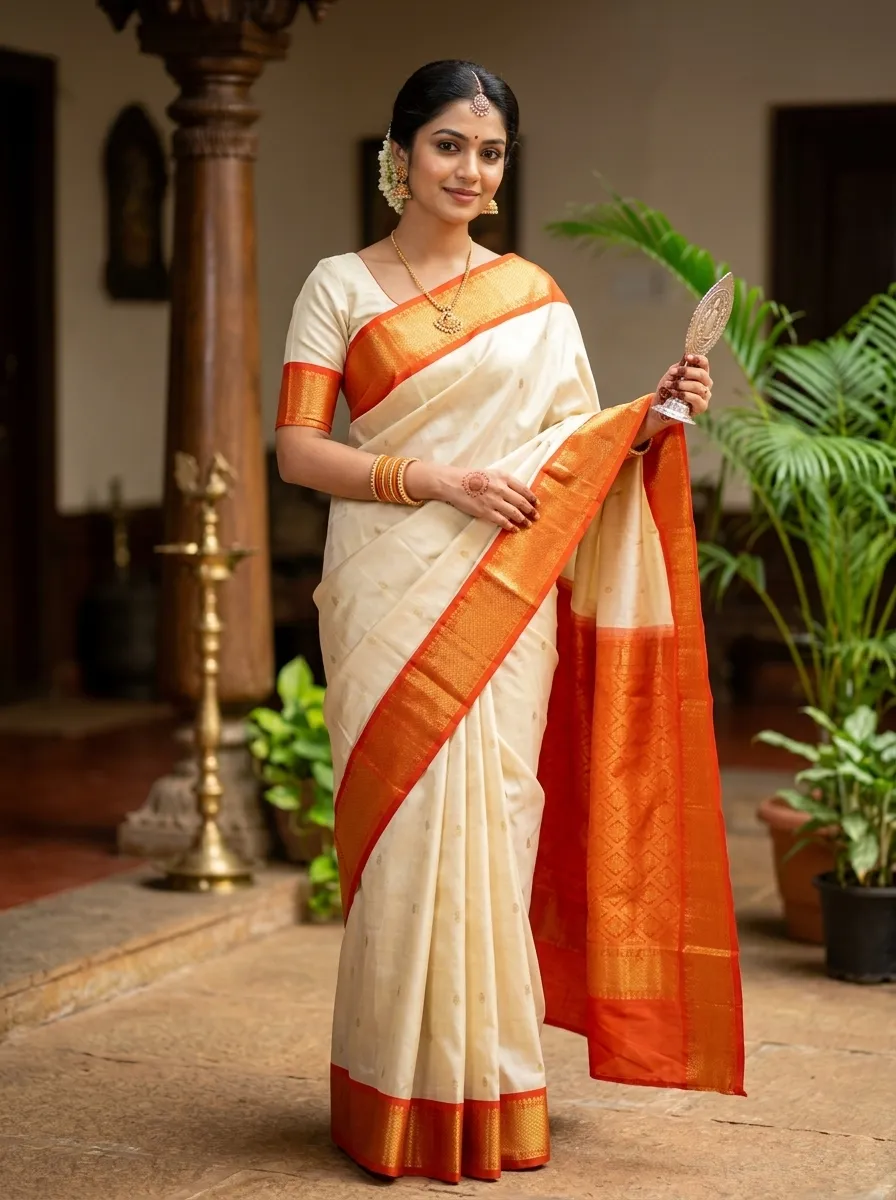 Pure Kanchipuram Handloom Bridal Silk Woven Design Saree
