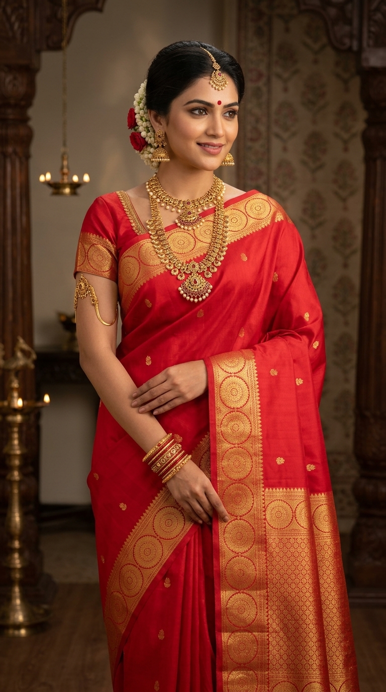 Classic Gold Zari Kanchipuram Silk