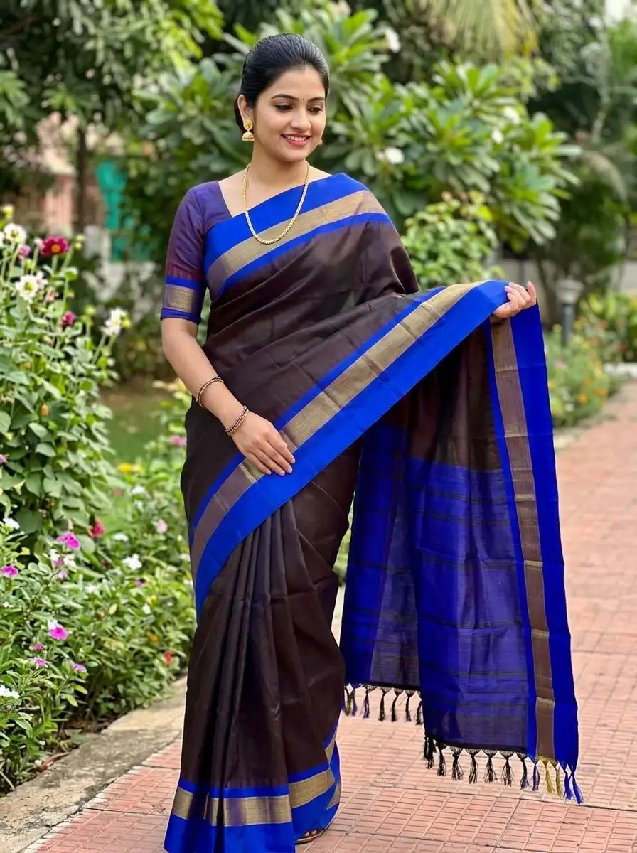 Royal Blue Pure Kanchipuram Traditional Silk Sarees