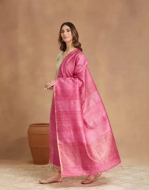 Pink Silk Dupatta