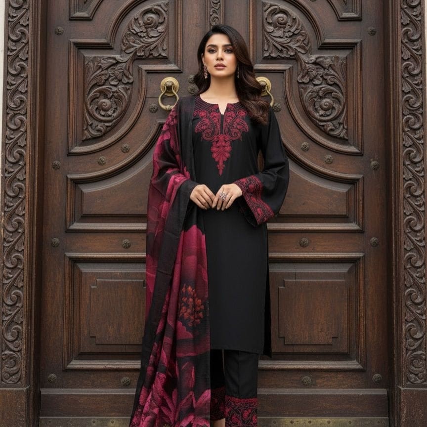 Black Georgette Kurta set