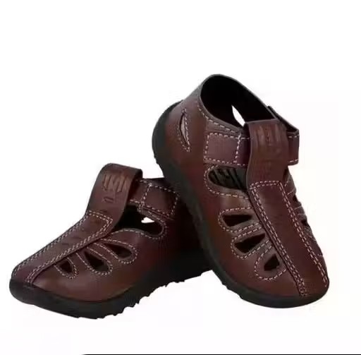 velcro BROWN Color Casual Sandals For Boys & Girls.