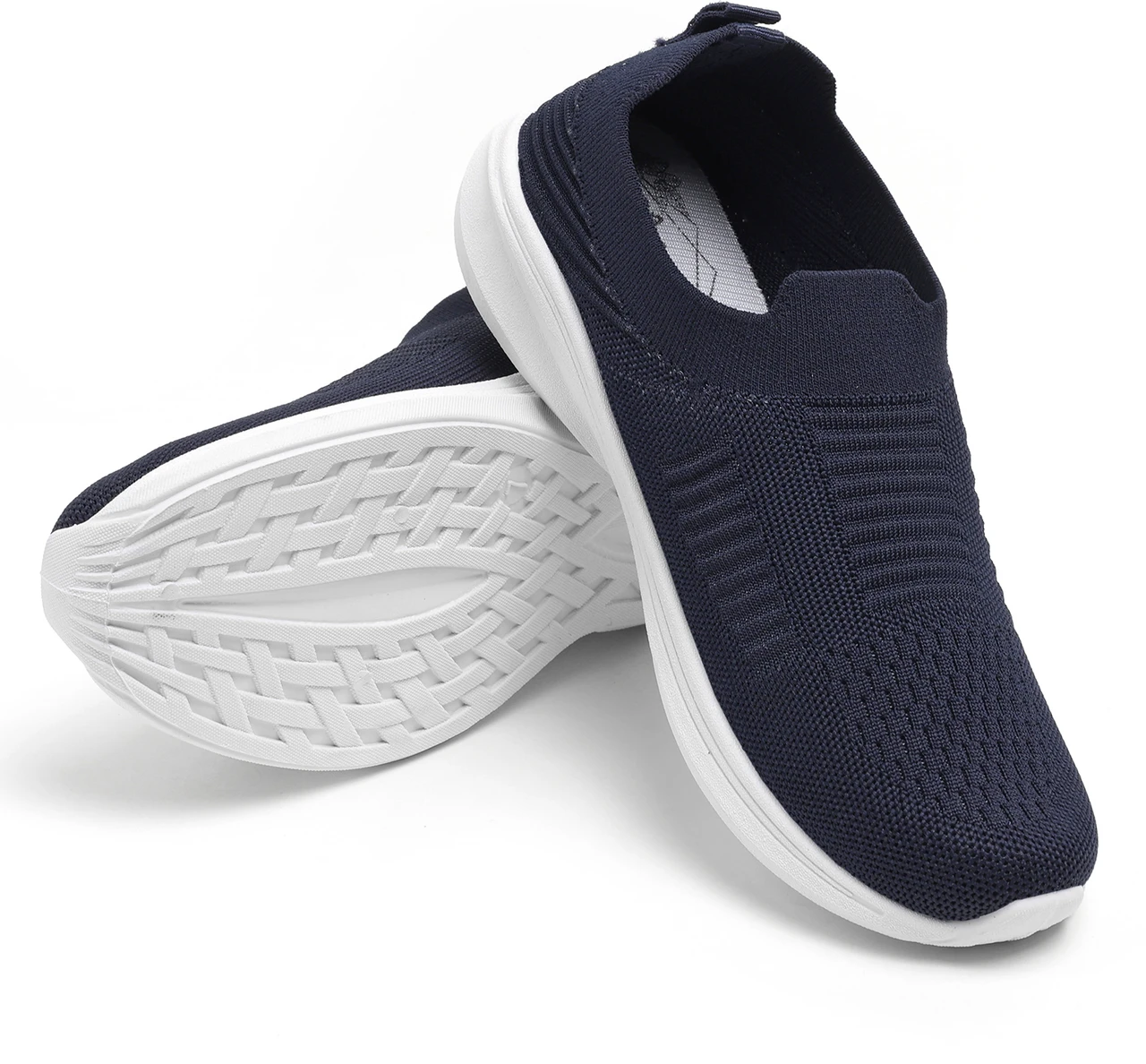 Navy Slip-On Walking Casual Shoes