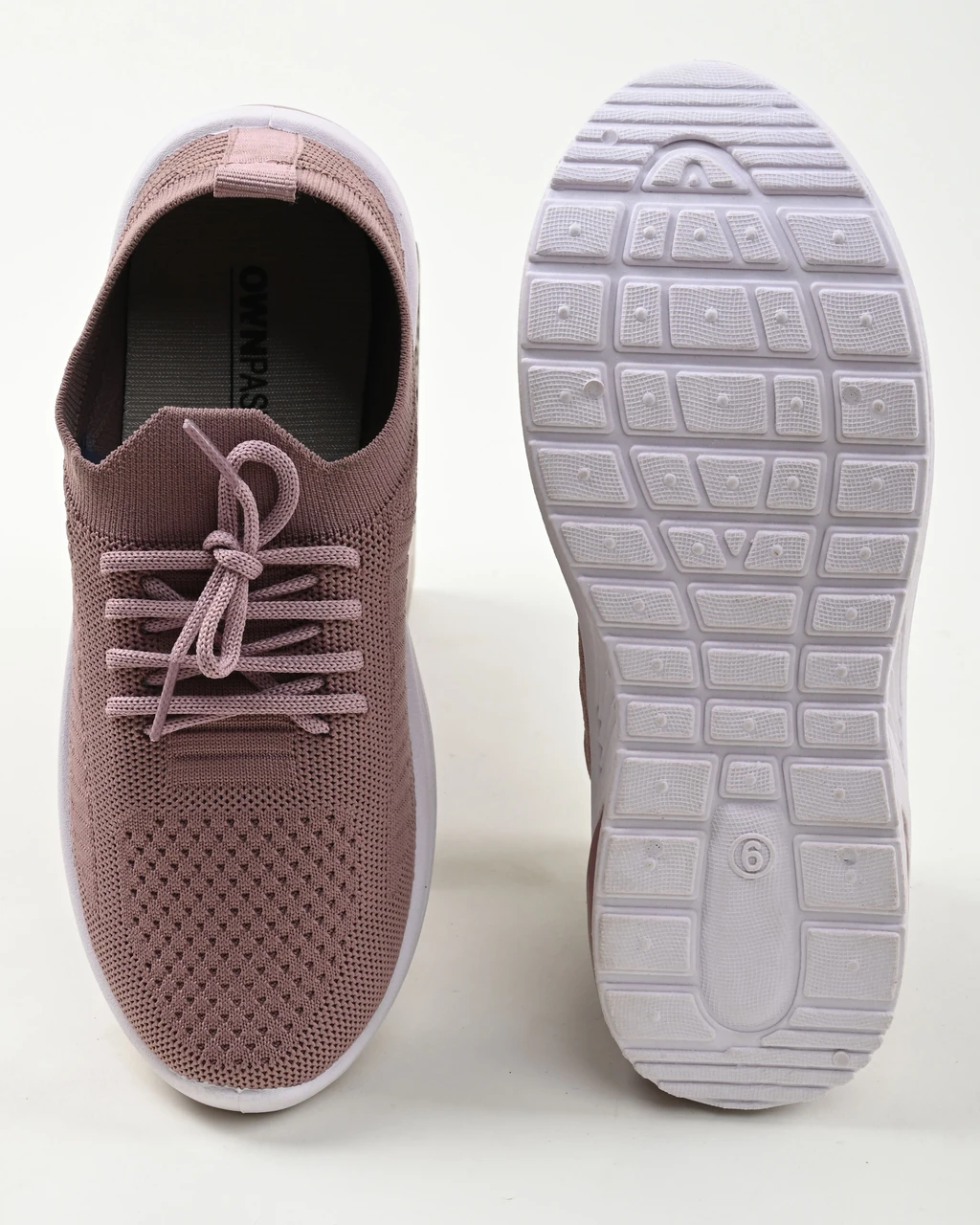 Light Purple Mesh Walking Casual Shoes