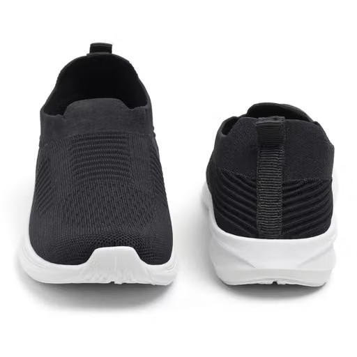 Black Slip-On Comfort Canvas Casual Shoes