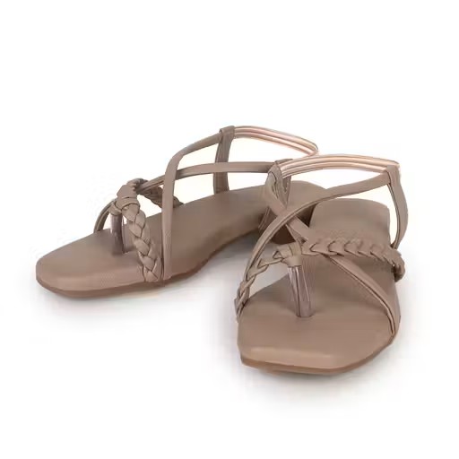 Women's Braided Backstrap One-Toe Flat Sandals