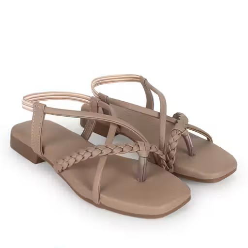 Women's Braided Backstrap One-Toe Flat Sandals