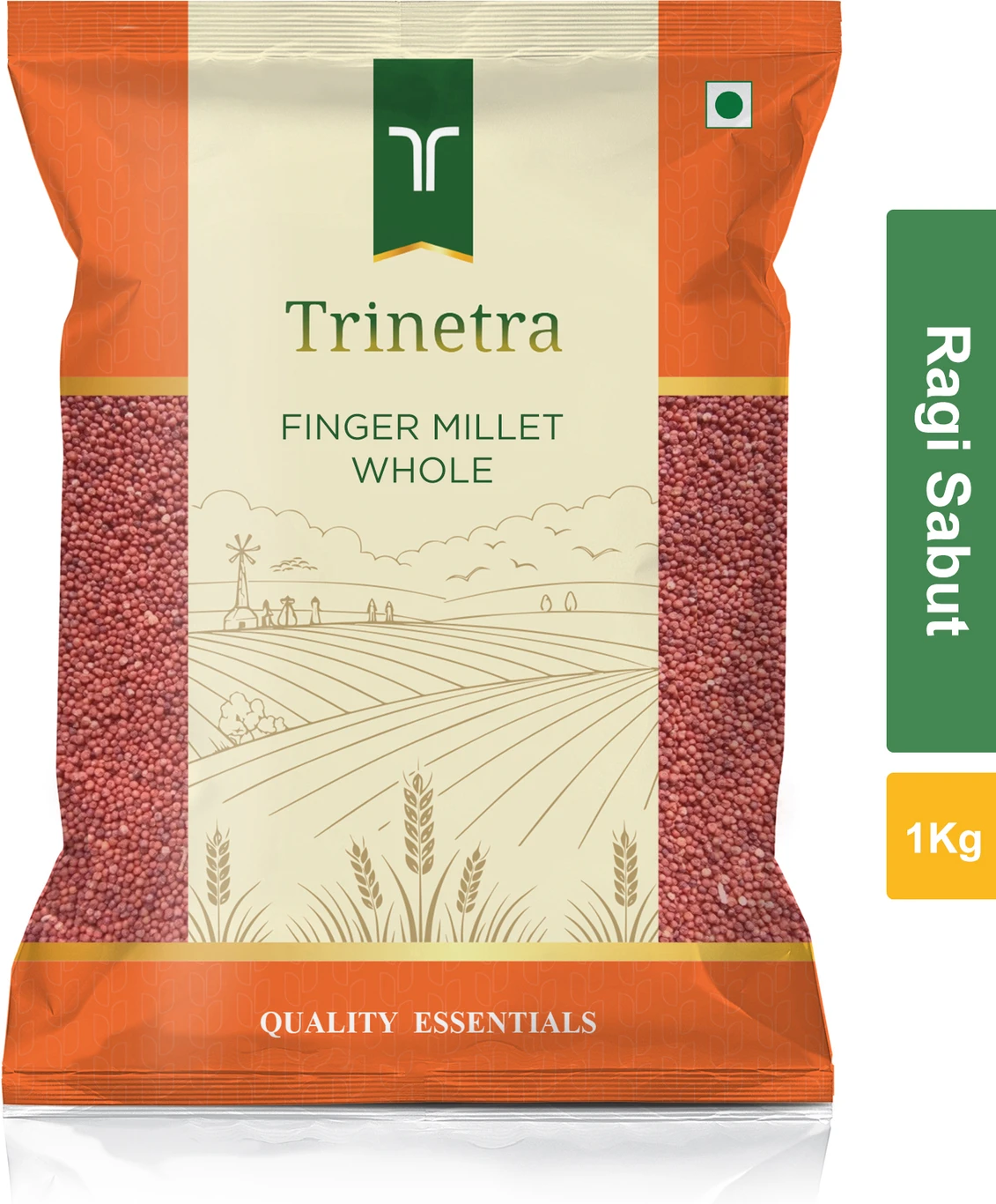 Trinetra Best Quality Ragi Sabut Finger Millet Whole Grain 1 kg