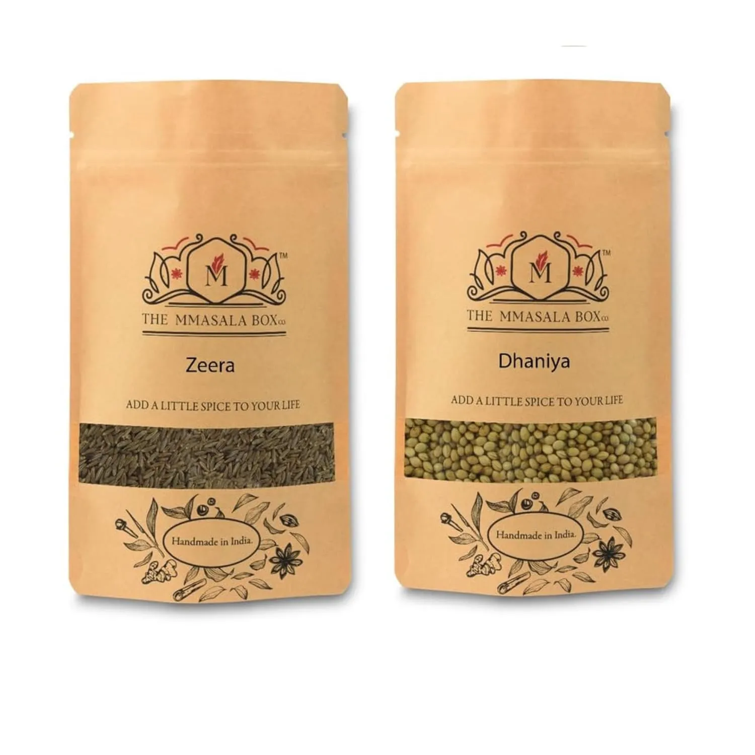 Cumin Seeds (Jeera) + Coriander Seeds (Dhaniya) Combo Pack
