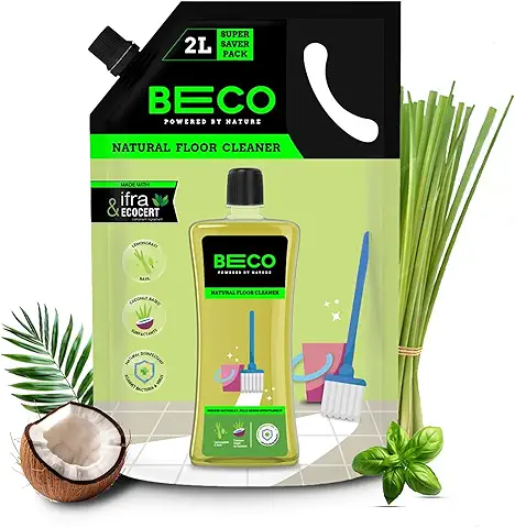 Beco Natural Disinfectant Surface & Floor Cleaning Liquid | 2L Refill Pack | Non Toxic Germ Kill Formula
