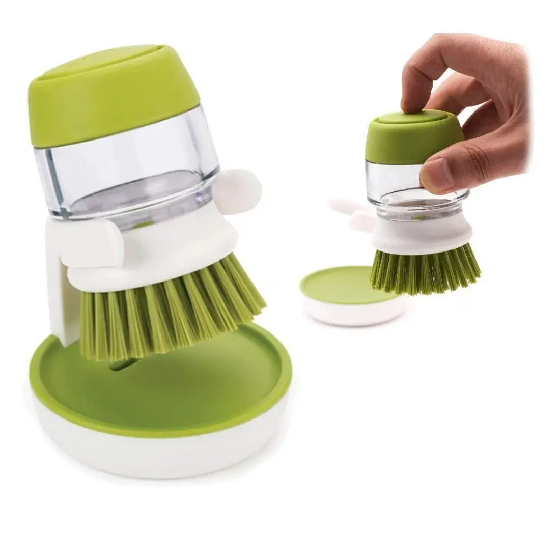 Krushi Vikas Cleaning Brush with Soap Dispenser for Kitchen Sink Washbasin