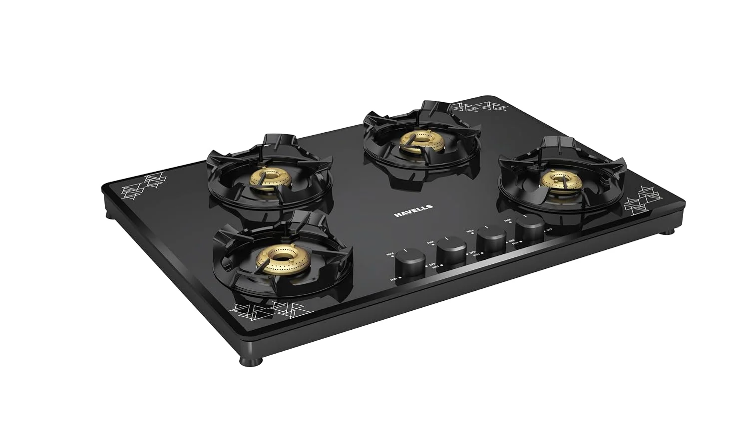Havells Nucleus Slim Gas stove 4 Heavy Duty Forged Brass Burner