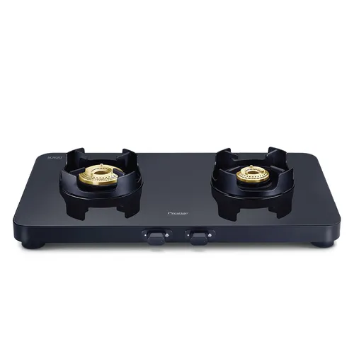 Edge Manual Powder Coated Gas Stove, Black