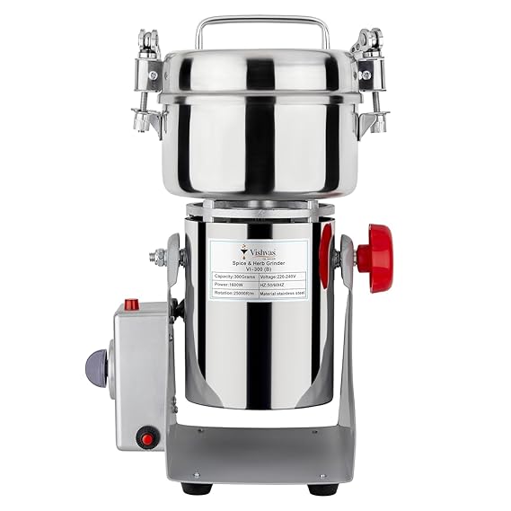 Vishvas Masala Grinder Machine for Home Use with 300gm Dry Masala Spices Mixer Grinder Machine 300 GM (B) Stainless Steel