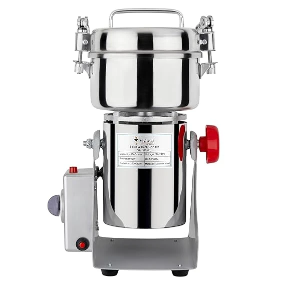 Vishvas Masala Grinder Machine for Home Use with 300gm Dry Masala Spices Mixer Grinder Machine 300 GM (B) Stainless Steel