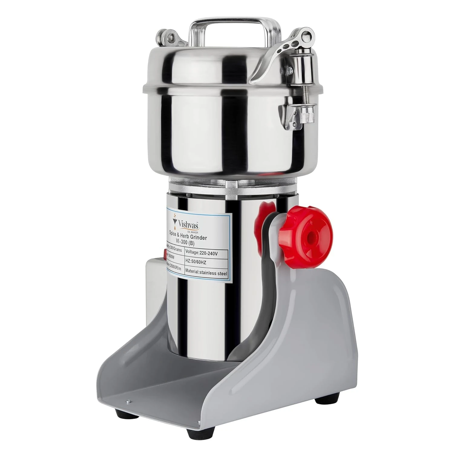 Vishvas Masala Grinder Machine for Home Use with 300gm Dry Masala Spices Mixer Grinder Machine 300 GM (B) Stainless Steel